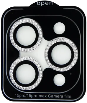 Защитное стекло для камеры Diamond Camera Lens iPhone 15 Pro/15 Pro Max Silver
