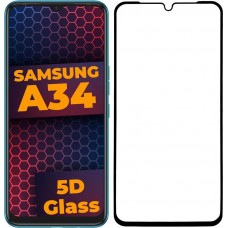 Захисне скло для смартфона 5D Samsung Galaxy A34 5G Black