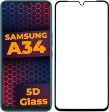 Захисне скло для смартфона 5D Samsung Galaxy A34 5G Black