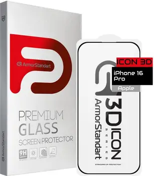 Защитное стекло для смартфона ArmorStandart Icon 3D Apple iPhone 16 Pro Black (ARM78028)