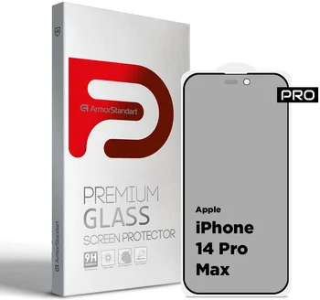 Захисне скло для смартфона ArmorStandart Pro Anti-spy Matte для Apple iPhone 14 Pro Max Black (ARM68605)