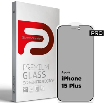 Защитное стекло для смартфона ArmorStandart Pro Anti-spy Matte для Apple iPhone 15 Plus Black (ARM73173)