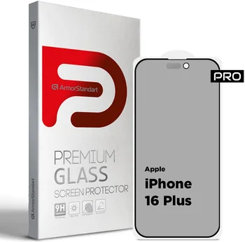 Захисне скло для смартфона ArmorStandart Pro Anti-spy Matte для Apple iPhone 16 Plus Black (ARM79398)