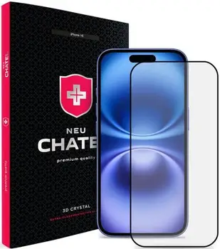 Защитное стекло для смартфона +NEU Chatel Corning Gorilla Glass with Mesh for iPhone 16/15 Black