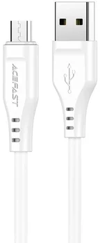 Кабель ACEFAST C3-09 USB to Micro 2,4A, 1.2m, TPE, TPE connectors, White (6974316280897)