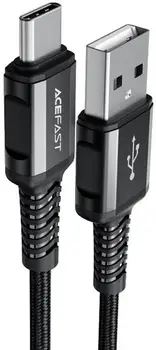 Кабель Acefast C1-04 USB to USB Type-C 3A 1.2m Black (AFC1-04B)