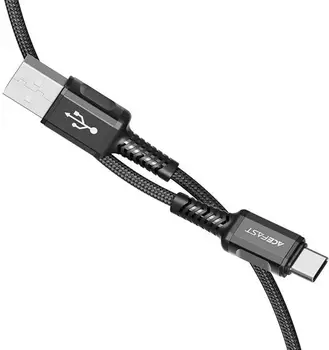Кабель Acefast C1-04 USB to USB Type-C 3A 1.2m Black (AFC1-04B)