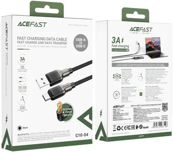 Кабель Acefast C10-04 USB Type-A to USB Type-C 1.2m Black (6974316283126)