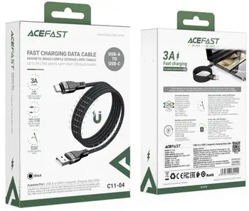 Кабель Acefast C11-04 USB to USB Type-C 1.2m Black (6974316280224)