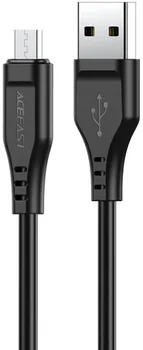 Кабель Acefast C3-09 USB to Micro 2.4A, TPE, TPE connectors 1.2 м Black (6974316280880)