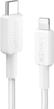 Кабель Anker 322 USB Type-C to Lightning 0.9m White (A81B5H21)