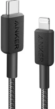 Кабель Anker 322 USB Type-C to Lightning 1.8m Black (A81B6G11)