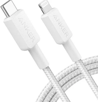 Кабель Anker USB-C to Lightning 1.8m White (A81B6H21)