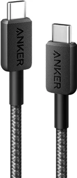 Кабель Anker USB-C to USB-C 0.9m Black (A81F5G11)