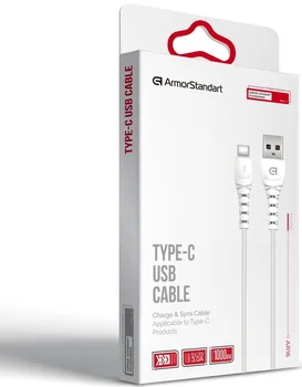 Кабель ArmorStandart AR16 Type-C 3A 1m White (ARM59533)
