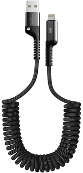 Кабель ArmorStandart AR17 Spiral USB-A to Lightning 2.4A 1m Black (ARM75391)