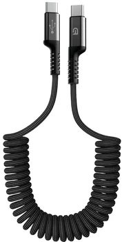 Кабель ArmorStandart AR17 Spiral USB-С to USB-C 3A 1m Black (ARM75392)