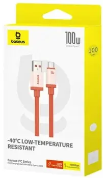 Кабель Baseus 0℃ Series Fast Charging Data Cable USB to Type-C 100W 1m Canyon Coral (P10368801731-00)