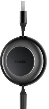 Кабель Baseus Bright Mirror 2 Retractable 3-in-1 Fast Charging Data Cable Micro USB / USB Type-C / Lightning 1.1m Black (CAMJ010001)
