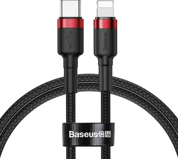 Кабель Baseus Cafule Cable Type-C to iP PD 20W 1m Red + Black (CATLKLF-91)