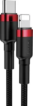 Кабель Baseus Cafule Cable Type-C to iP PD 20W 1m Red + Black (CATLKLF-91)
