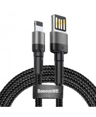 Кабель Baseus Cafule Cable special edition USB For iP 2.4A 1м Grey+Black (CALKLF-GG1)