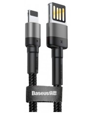 Кабель Baseus Cafule Cable special edition USB For iP 2.4A 1м Grey+Black (CALKLF-GG1)