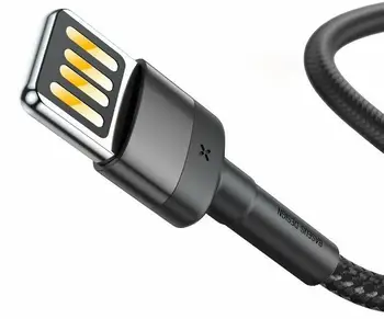 Кабель Baseus Cafule Cable special edition USB For iP 2.4A 1м Grey+Black (CALKLF-GG1)
