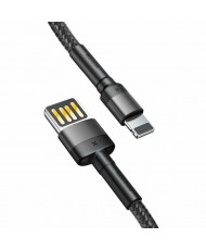 Кабель Baseus Cafule Cable special edition USB For iP 2.4A 1м Grey+Black (CALKLF-GG1)