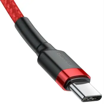 Кабель Baseus Cafule PD2.0 60W flash charging USB Type-C 20V 3A 1M Red (CATKLF-G09)