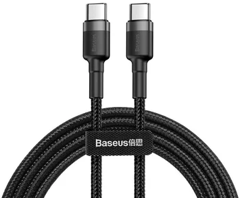 Кабель Baseus Cafule PD2.0 60W flash charging USB Type-C cable 20V 3A 2M Gray Black (CATKLF-HG1)