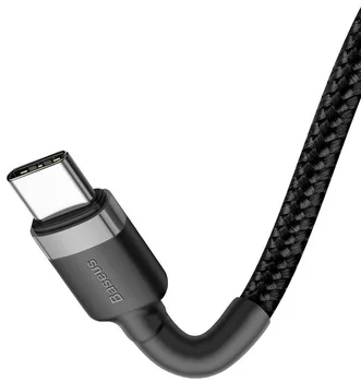 Кабель Baseus Cafule PD2.0 60W flash charging USB Type-C cable 20V 3A 2M Gray Black (CATKLF-HG1)