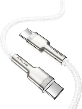Кабель Baseus Cafule Series Metal Data Cable Type-C to Type-C 100W 1m White (CATJK-C02)