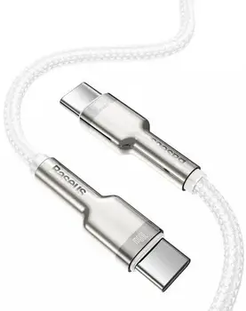 Кабель Baseus Cafule Series Metal Data Cable Type-C to Type-C 100W 2m White (CATJK-D02)