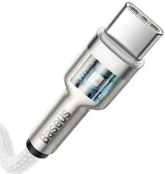 Кабель Baseus Cafule Series Metal Data Cable Type-C to Type-C 100W 2m White (CATJK-D02)