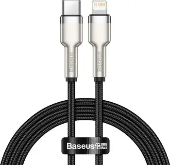 Кабель Baseus Cafule Series Metal Data Cable Type-C to iP PD 20W 1m Black (CATLJK-A01)