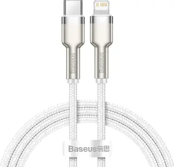 Кабель Baseus Cafule Series Metal Data Cable Type-C to iP PD 20W 1m White (CATLJK-A02)