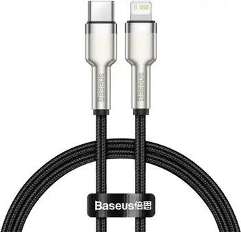 Кабель Baseus Cafule Series Metal Data Cable Type-C to iP PD 20W 2m Black (CATLJK-B01)