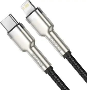 Кабель Baseus Cafule Series Metal Data Cable Type-C to iP PD 20W 2m Black (CATLJK-B01)