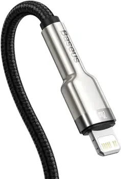 Кабель Baseus Cafule Series Metal Data Cable Type-C to iP PD 20W 2m Black (CATLJK-B01)