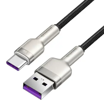 Кабель Baseus Cafule Series Metal Data Cable USB to Type-C 66W 1m Black (CAKF000101)
