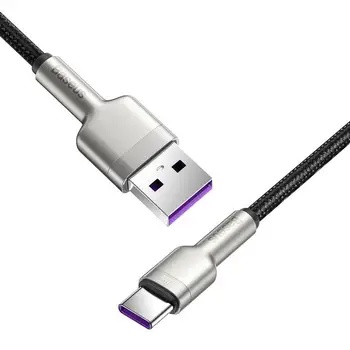Кабель Baseus Cafule Series Metal Data Cable USB to Type-C 66W 1m Black (CAKF000101)