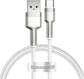 Кабель Baseus Cafule Series Metal Data Cable USB to Type-C 66W 1m White (CAKF000102)