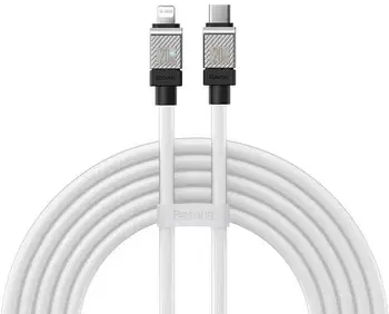 Кабель Baseus CoolPlay Series Fast Charging Cable Type-C to Lightning 20W 2m White (CAKW000102)