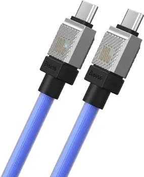 Кабель Baseus CoolPlay Series Type-C to Type-C 100W 1m Blue (CAKW000203)