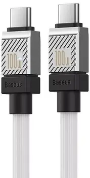 Кабель Baseus CoolPlay Series Type-C to Type-C 100W 1m White (CAKW000202)