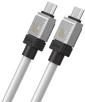 Кабель Baseus CoolPlay Series Type-C to Type-C 100W 1m White (CAKW000202)