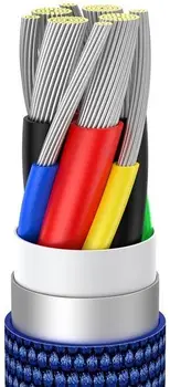 Кабель Baseus Crystal Shine Series Fast Charging Data Cable Type-C to Type-C 100W 1.2m Blue (CAJY000603)