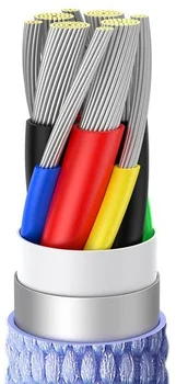 Кабель Baseus Crystal Shine Series Fast Charging Data Cable Type-C to Type-C 100W 1.2m Purple (CAJY000605)