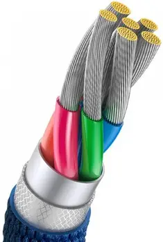 Кабель Baseus Crystal Shine Series Fast Charging Data Cable USB to Type-C 100 W 1.2 м Blue (CAJY000403)
